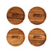 Seattle Seahawks Crate & Barrel NFL Tondo Acacia Wood Coasters, Set of 4 with acacia wood and team logo