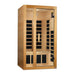 Seen from the right, Golden Designs Dynamic Gracia Elite 1-2 Person Ultra Low EMF Far Infrared Sauna shows its hemlock side wall, glass door and side carbon panels