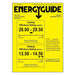 Senville 12000 BTU Mini Split Air Conditioner - Heat Pump - ELITE Series EnergyGuide label highlighting high cooling and heating efficiency ratings