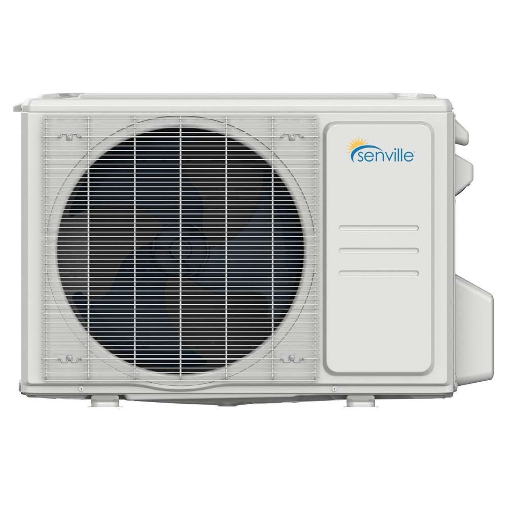 Senville 18000 BTU 1-Way Cassette Air Conditioner - Heat Pump - SENA-18HF-1WC outdoor condenser with high-efficiency cooling fan