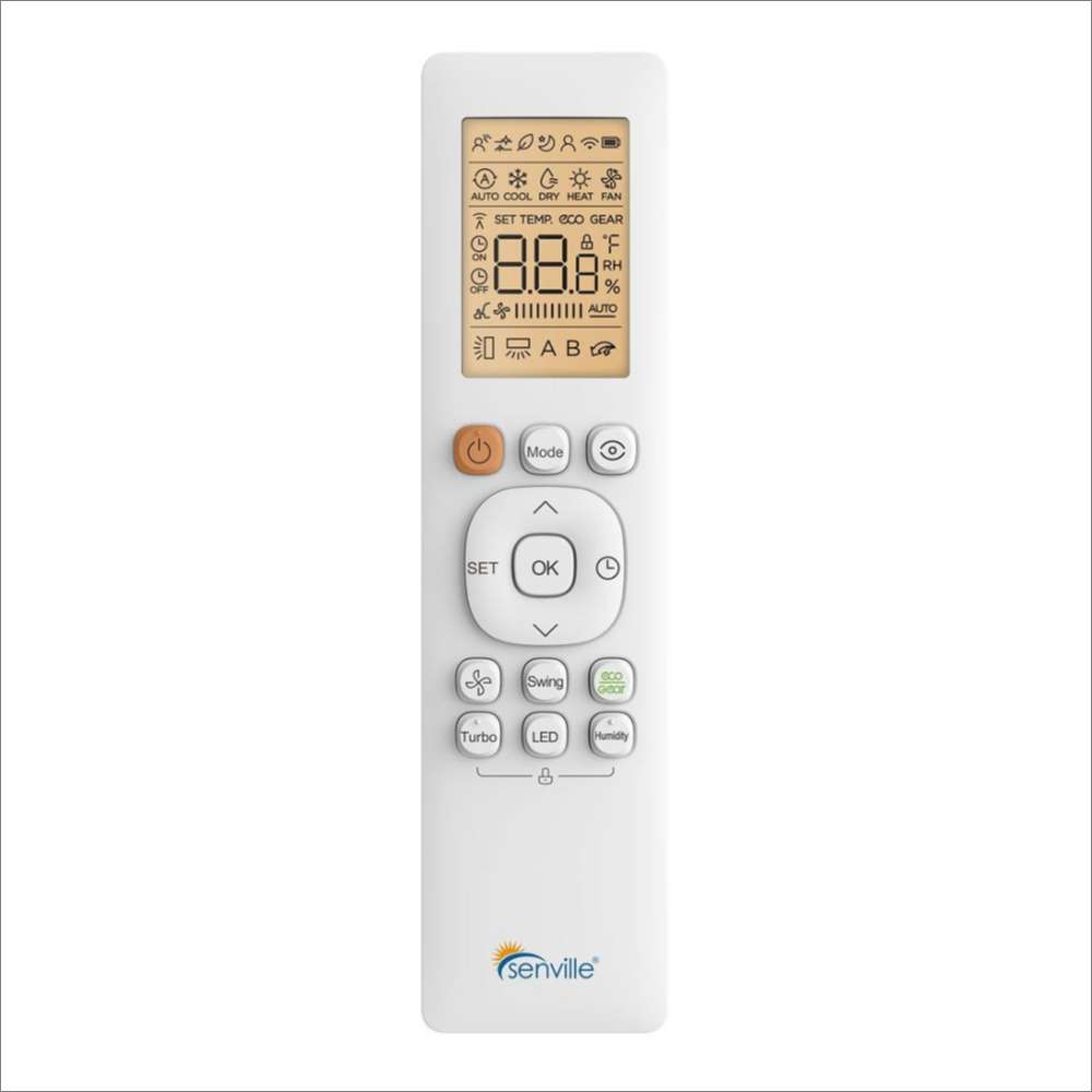 Senville 18000 BTU Ceiling Cassette Air Conditioner - Heat Pump - SENA/18HF/IC remote control with LCD display