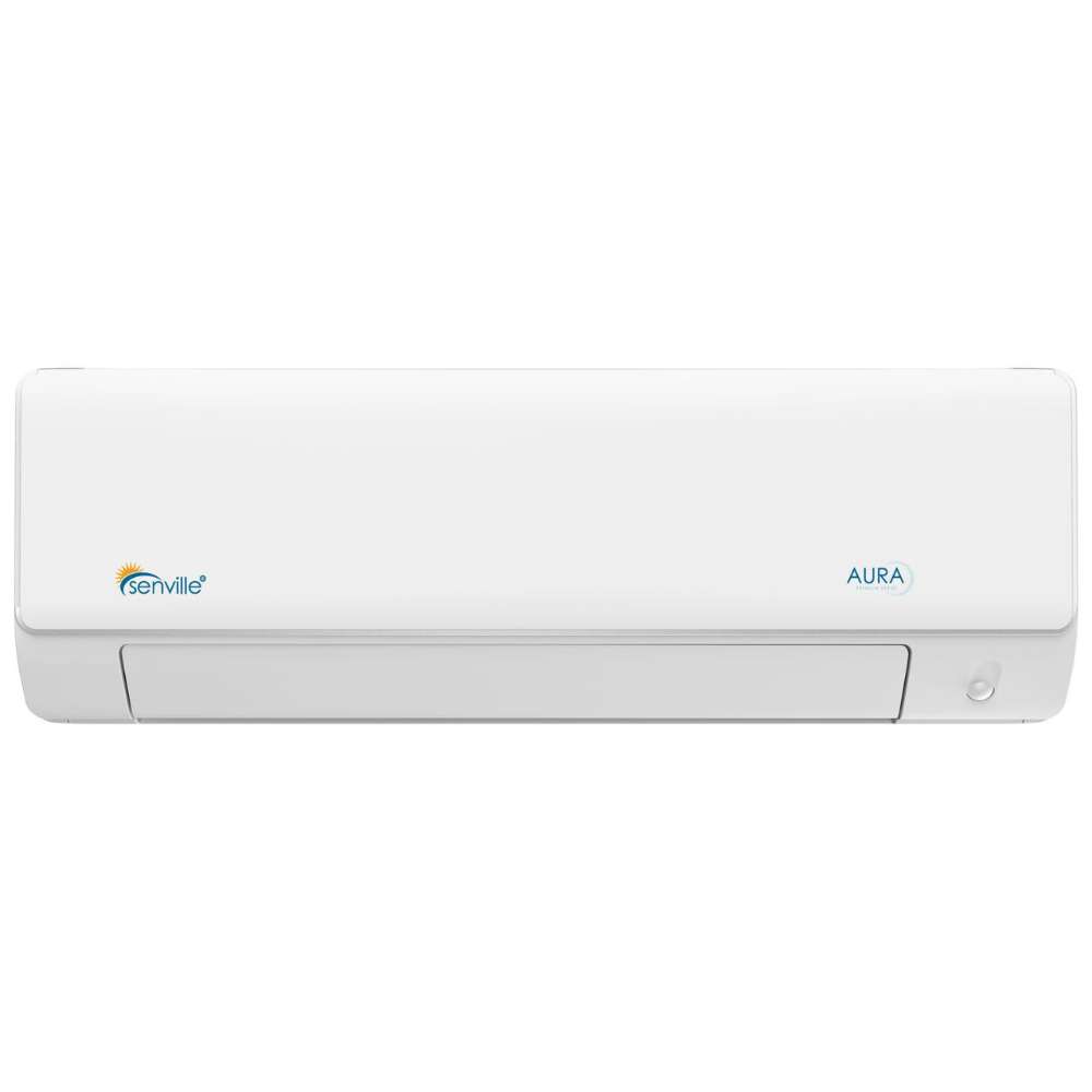 Senville 18000 BTU Mini Split Air Conditioner - Heat Pump - ELITE Series wall-mounted indoor unit with a sleek, modern design