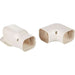 Senville 20ft. Line Set Cover Kit for Mini Split AC featuring a straight connector and a 90-degree elbow fitting for clean cable routing around corners
