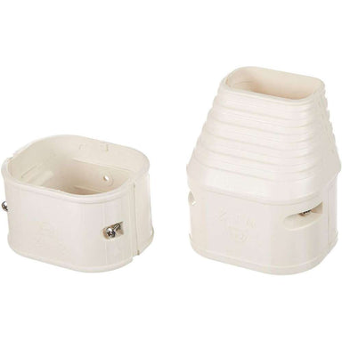 Senville 20ft. Line Set Cover Kit for Mini Split AC showing an end cap and a flexible wall entry cover for a neat, finished installation