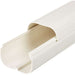Senville 20ft. Line Set Cover Kit for Mini Split AC with the cover opened to show the spacious channel that hides and protects refrigerant lines and wiring
