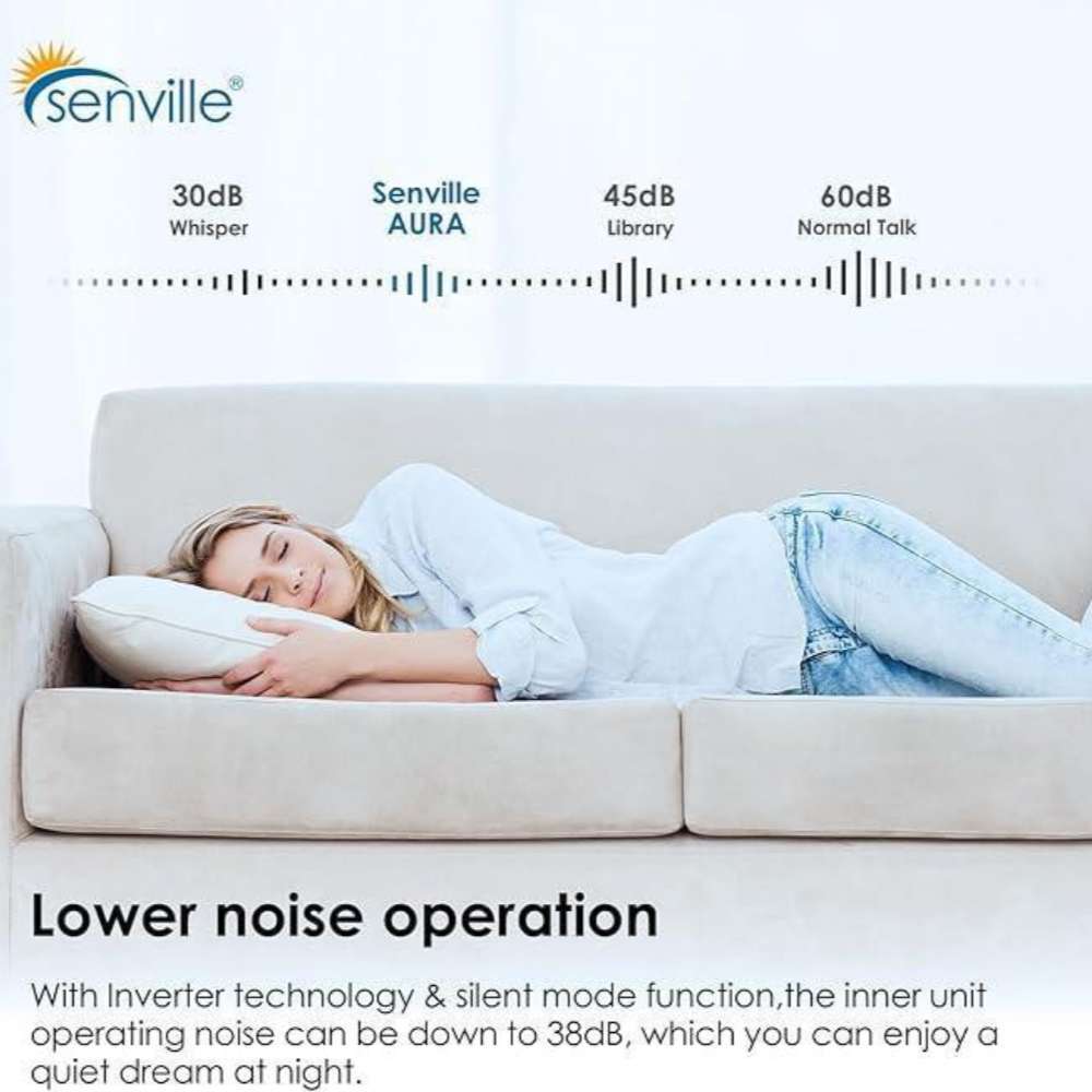 Senville 24000 BTU Mini Split Air Conditioner - Heat Pump - ELITE Series featuring ultra-quiet operation for restful sleep