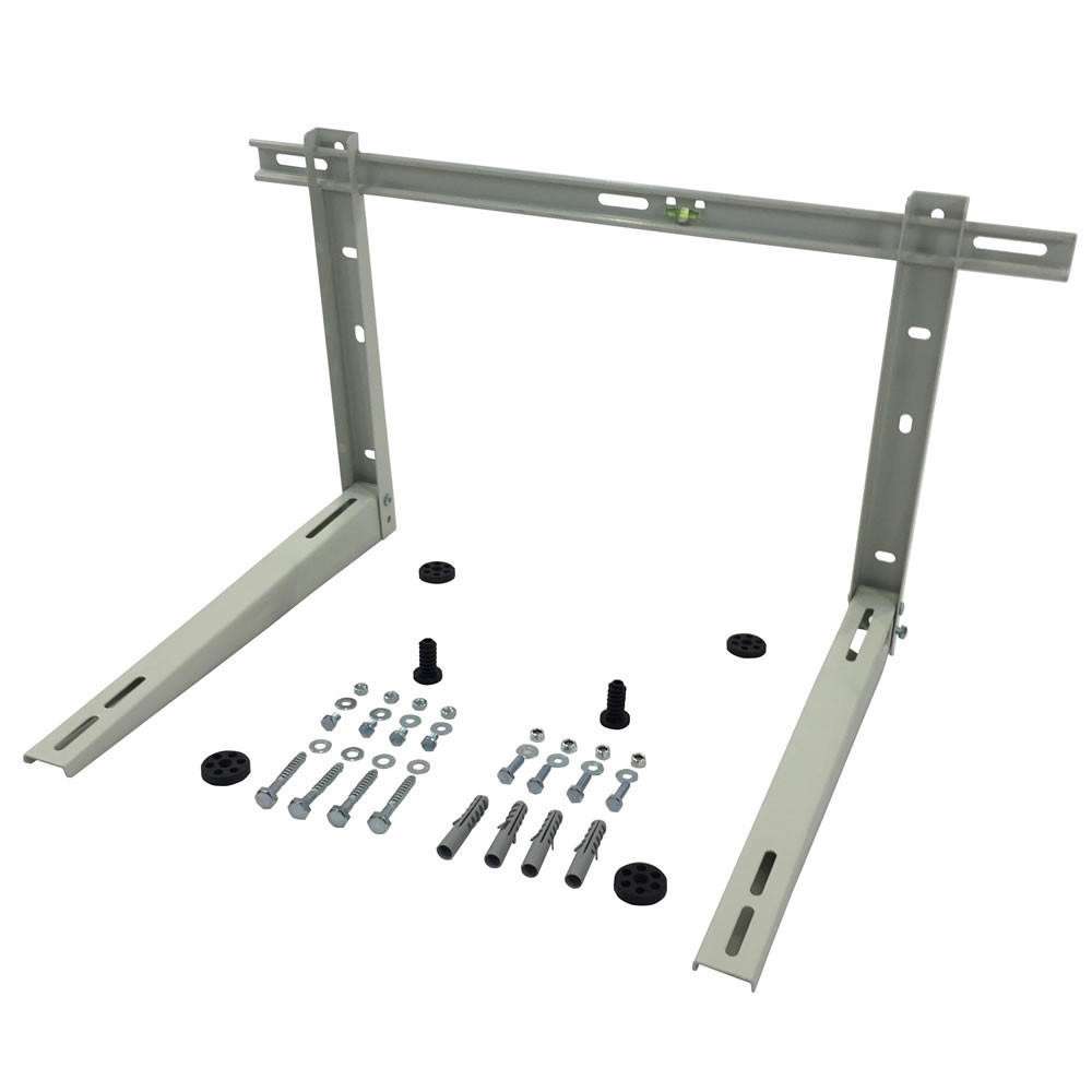 Senville 3 Piece Outdoor Wall Mount/Bracket for Mini Split (18000-36000 BTU) with adjustable steel brackets, mounting hardware, and vibration pads for secure outdoor condenser installation