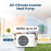 Senville 6000 BTU 1-Way Cassette Air Conditioner - Heat Pump - SENA-06HF-1WC all-climate heat pump with SEER2 up to 24 and extreme temperature performance