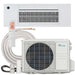 Senville 6000 BTU 1-Way Cassette Air Conditioner - Heat Pump - SENA-06HF-1WC complete mini split system with indoor unit, condenser, and remote
