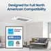 Senville 6000 BTU 1-Way Cassette Air Conditioner - Heat Pump - SENA-06HF-1WC featuring Energy Star, AHRI, NEEP, and ETL certifications