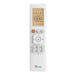 Senville Remote Control (IQ) with a large LCD display and clearly labeled buttons for power, mode, fan speed, swing, turbo, LED, humidity, and temperature control