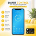 Senville Smart WiFi Kit for iOS and Android displays a smartphone app with remote temperature control, scheduling, energy-saving modes, and customizable mini split settings