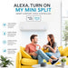 Senville Smart WiFi USB Kit for Mini Split, Works with Alexa lets homeowners control a wall-mounted mini split with voice commands while relaxing in a bright living room