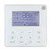 Senville Wired Remote Control Thermostat with a large backlit LCD display, touch buttons, and multiple HVAC mode icons