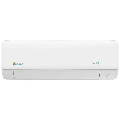 Senville 12000 BTU Mini Split Air Conditioner - Heat Pump - SENA12HF features a clean, modern indoor air handler with the AURA logo