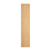Side profile of Crate & Barrel Siena 34" Natural Wood 4-Shelf Storage Bookcase with Drawer showcasing its tall and narrow design