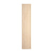 Side profile of Crate & Barrel Siena 34" Whitewash Wood 4-Shelf Storage Bookcase with Drawer showcasing its tall narrow design