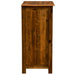 Side view of Fireside Lodge Barnwood Four Drawer Chest showcases the natural wood grain pattern and sturdy craftsmanship