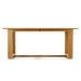 Side view shows the Westminster Teak Horizon Teak Table in its closed position with a compact rectangular shape