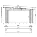 Side elevation of the GardenHouse24 USA Game Room 70 Garden Room displays the internal height and roof angle along with precise architectural markings
