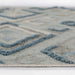 Side profile of Momeni Allegro Indoor Rug - ALL-1 Blue showcases its medium pile height and carved geometric design