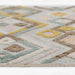 Side profile of Momeni Allegro Indoor Rug - ALL-3 Multi displays its low pile height and soft geometric accents