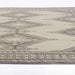 Side view of Momeni Anatolia Indoor Rug - ANA-10 Charcoal, displaying its flat, smooth surface and elegant geometric pattern layout