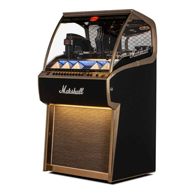 Side profile of the Marshall Rocket Full Size LP Jukebox - Black