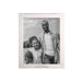 Silver Atlanta Falcons Crate & Barrel NFL Signature Tabletop Picture Frame with a black-and-white photo of a man and girl posing with a football