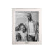 Silver Cleveland Browns Crate & Barrel NFL Signature Tabletop Picture Frame with a black-and-white photo of a smiling man beside a girl holding a football