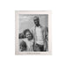 Silver Houston Texans Crate & Barrel NFL Signature Tabletop Picture Frame with a black-and-white photo of a man and child smiling together