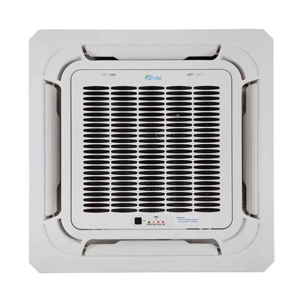 Single square ceiling cassette indoor unit of Senville 36000 BTU Dual Zone Mini Split Air Conditioner - SENA36HFDIC