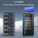 Six 100Ah LiFePO4 rack batteries and cabinet for Sun Gold Power 20000W 48VDC 120V/240V LiFePO4 30.72KWH Lithium Battery Off-Grid Solar Kit SGR-20K30E