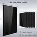 Six 370W solar panels are included with Sun Gold Power 5000W 48VDC 120V 10.24KWH Lithium Battery 2220W Solar Panel Off-Grid Solar Kit