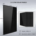 Six 370W solar panels for Sun Gold Power 6500W 48VDC 120/240VAC 5.12KWH Lithium Battery Solar Panels Off-Grid Solar Kit, shown with panel dimensions and weight