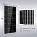 Six compact 100W solar panels are included with Sun Gold Power 3000W Inverter 12VDC 120V Output LiFePO4 Battery Back-Up Off-Grid Solar Kit