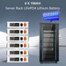 Six white 100Ah LiFePO4 batteries with rack for Sun Gold Power 20000W 48VDC 120V/240V LiFePO4 30.72KWH Lithium Battery Off-Grid Solar Kit SGR-20K30T