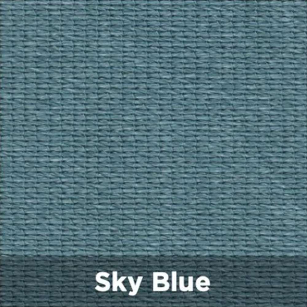 Sky Blue Tenshon Rectangle Shade Sail fabric color swatch in a soft sky blue shade with a woven texture