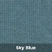 Sky Blue Tenshon Right Triangle Shade Sail fabric color swatch in a soft sky blue shade with a textured woven pattern