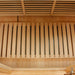 Slatted floor heater set on the cabin floor of Golden Designs Maxxus Toulose 2 Person Low EMF Far Infrared Sauna