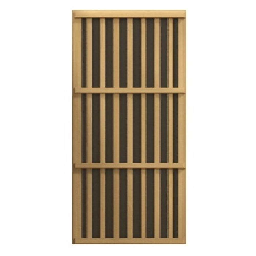 Slatted wood heater cover over a carbon panel used in Golden Designs Maxxus Seattle 2 Person Low EMF Far Infrared Sauna