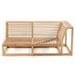 Slatted wooden sectional frame from Westminster Teak Maya 6pc Lounge Sofa Set is shown without cushions
