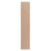Slim side profile of Crate & Barrel Terrazza 38" Natural Solid Oak Wood 5-Shelf Storage Bookshelf shows its clean lines and natural oak wood finish