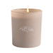 Soft amethyst single-wick Crate & Barrel Monochrome Scented Candle featuring a Baltimore Ravens logo on the front