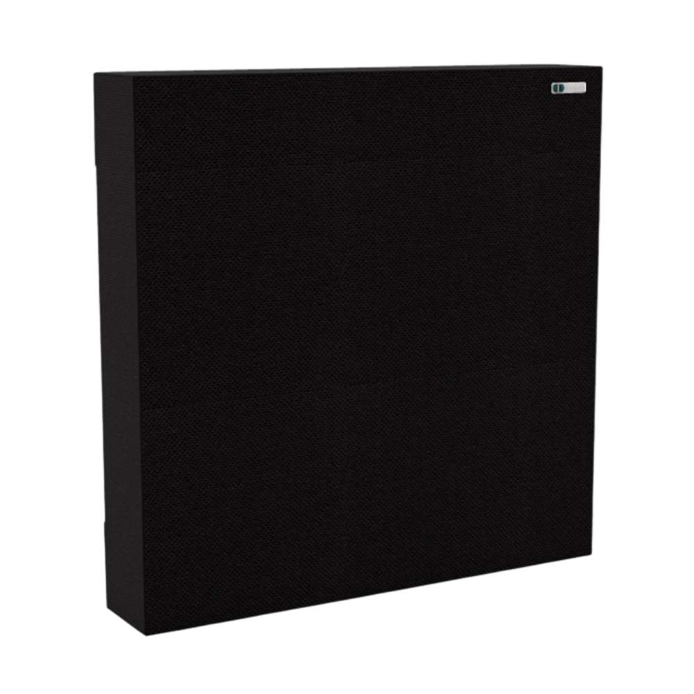 Square Black GIK Acoustics Classic Bass Trap in black fabric finish for low-frequency sound absorption