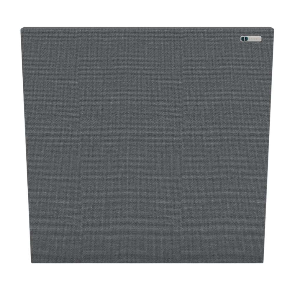 Square Chaucer GIK Acoustics FlexRange Acoustic Panel in medium gray woven fabric built to improve room acoustics and reduce reflections