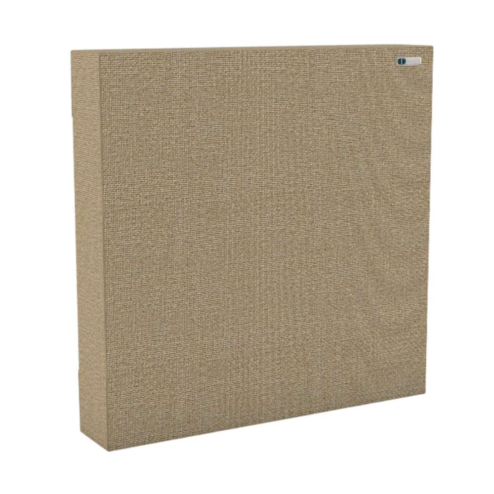 Square Lomond GIK Acoustics Scopus™ Tuned Membrane Bass Trap tan square acoustic panel with natural fabric weave