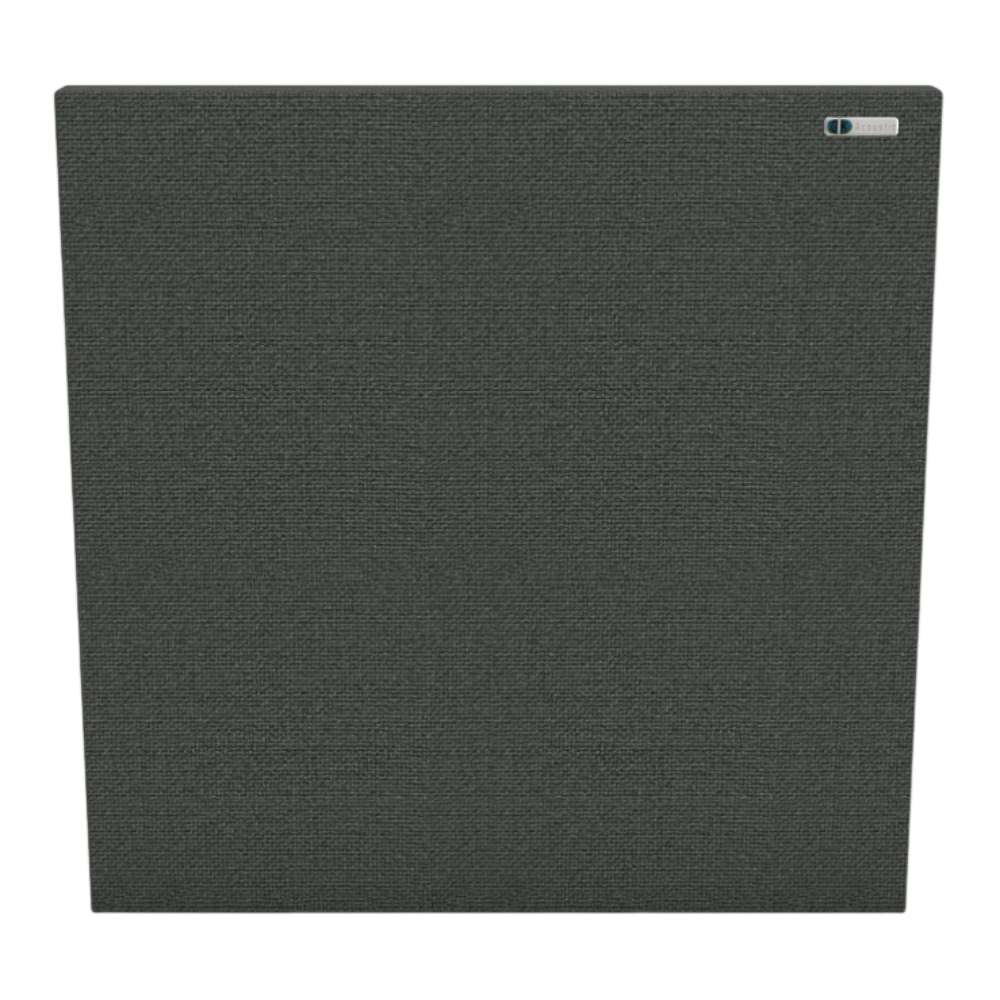 Square Merrick GIK Acoustics Classic Acoustic Panel in dark charcoal green fabric, providing sound absorption with a modern neutral look