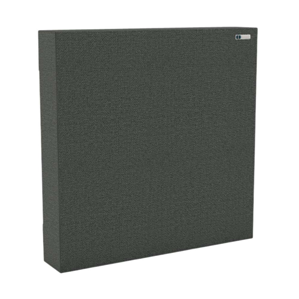 Square Merrick GIK Acoustics Scopus™ Tuned Membrane Bass Trap charcoal gray square acoustic panel with refined textile surface