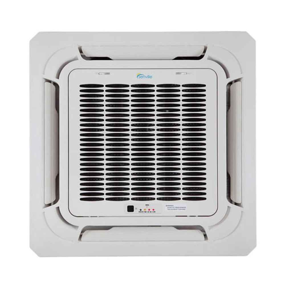 Square ceiling cassette indoor air unit of Senville 36000 BTU Tri-Zone Mini Split Air Conditioner - Heat Pump - SENA36HFTIC